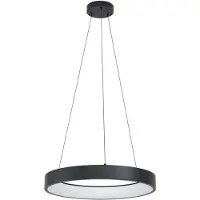 Eglo connect LED Pendelleuchte Marghera-C, 1 flammige Hängelampe, Hängeleuchte aus Stahl und Kunststoff in Schwarz, Weiß, Farbtemperaturwechsel (warm, neutral, kalt), RGB, dimmbar