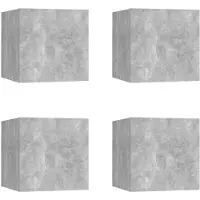 vidaXL TV-Wandschränke 4 Stk. Betongrau 30,5x30x30 cm
