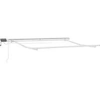 vidaXL Ausziehbare Markise Hellgrau 300 x 250 cm Stoff und Aluminium