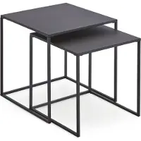 Ebuy24 Karin Couchtisch Satztische 2 Stk. schwarz.