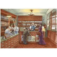 Pappnoptikum Nostalgische Apotheke Adventskalender – Papier, 38x27 cm, Sachsen