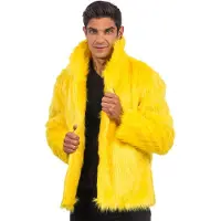 Chaks Jacke - Kunstfell: Gelb