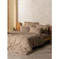 L'essentiel Maison , Plaid - Mink, Ranforce King-Size-Bettbezug-Set (FR), 100 % BAUMWOLLE RANFORCE, Nerz, 240 x 220 cm