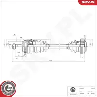 ESEN SKV 40SKV041 Antriebswelle Hinten Links für BMW 3 Touring (E91) 3 Limousine (E90) 1 Schrägheck (E87) 3 Coupe (E92) 1 Schrägheck (E81) 1 Cabrio