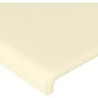 vidaXL Kopfteil Creme 160x5x118/128 cm Kunstleder