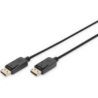 Digitus ASSMANN DisplayPort Kabel 2.0m Verriegelung Ultra HD 4K sw.