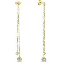 Brilio Silver Original gold-plated earrings with zircons EA629Y