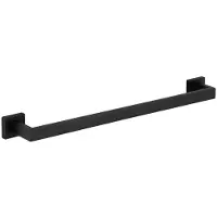 TOJ Living Handtuchstange – 60 cm – Edelstahl – Mattschwarz – Wandmontage – Handtuchhalter