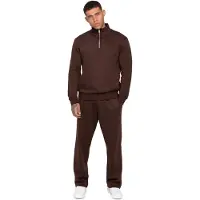 Enzo Milano | Herren Sweatshirt-Trainingsanzug-Set mit halbem Reißverschluss