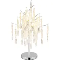 Globo Tischlampe Kinga Silbergrau