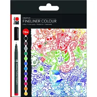 Ark Fineliner Graphix Doodle Supreme 0.5 mm, 12 Stück