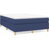 Syfax Boxspringbett mit Matratze Blau 140x190 cm Stoff