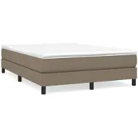 Syfax Boxspringbett mit Matratze Taupe 140x190 cm Stoff