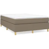 Syfax Boxspringbett mit Matratze Taupe 140x200 cm Stoff