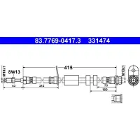 Ate Bremsschlauch 83.7769-0417.3