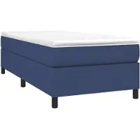 Syfax Boxspringbett mit Matratze Blau 90x190 cm Stoff