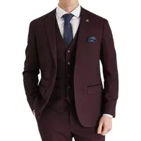 Paul Andrew Weinroter Anzugsblazer mit Prince-of-Wales-Muster für Herren