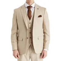 Paul Andrew Leichter einreihiger Sommerblazer für Herren in Beige