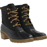 Sperry Salzwasserabsatz Schlange Frauen schwarze Stiefel