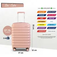 Infinity Leather Hartschalen-Kabinenkoffer, 37 x 22 x 55 cm, Rosa, TSA-sicher, geeignet für Easyjet, Ryanair