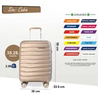 Infinity Leather Hartschalen-Kabinenkoffer PP Gepäckkoffer Passend für Easyjet, Ryanair