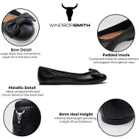 Windsor Smith - Schwarze flache Lederschuhe mit Schleife - Bunny