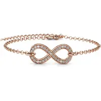 MYC Paris Infinity Eight Armbänder - Roségold und Kristall