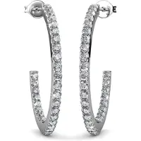 MYC Paris Creolen Simply - Silber und Kristall
