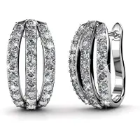 MYC Paris Elegante Ohrringe - Silber und Kristall