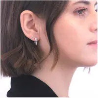 MYC Paris Criss-Ohrringe - Silber und Kristall
