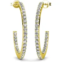 MYC Paris Creolen Simply - Gold und Kristall