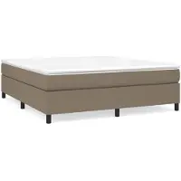 Syfax Boxspringbett mit Matratze Taupe 180x200 cm Stoff