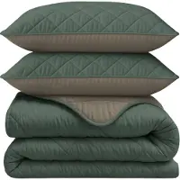 Sleeptime Lazy Dekbed Uni Grün/Taupe 140 x 200 Met Kussensloop cm