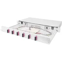 Digitus LWL Spleißbox 1HE bestückt 6x SC DX OM4 grau