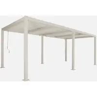 Sweeek - Bioklimatische Pergola Palace mit Lamellendach 3x6m - Beige