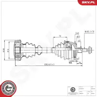 ESEN SKV 40SKV303 Antriebswelle Vorne Links für VW PASSAT Variant (3B6) PASSAT Variant (3B5) PASSAT (3B3) PASSAT (3B2) für AUDI A4 Limousine (8D2, B5)