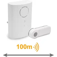 Extel Drahtlose Klingel Taster mit Funkgong weiß GLO775340545