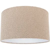 QAZQA Stofflampenschirm Beige mit Teddy-Stoff 35/35/20