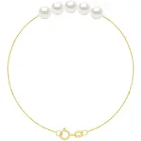 ATELIERS SAINT GERMAIN Armband – 5 echte Süßwasser-Zuchtperlen rund 6–7 mm