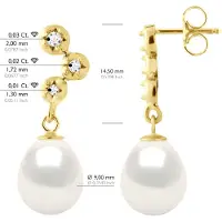 ATELIERS SAINT GERMAIN Ohrringe Prestige – Diamanten 0,12 ct – Qualität HSI – Gelbgold