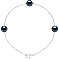 ATELIERS SAINT GERMAIN Armband 3 echte Süßwasser-Zuchtperlen rund 7-8 mm