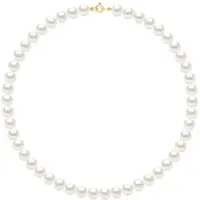 ATELIERS SAINT GERMAIN Halskette Gold – Reihe aus echten Süßwasserperlen, halbrund, 8–9 mm