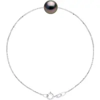 ATELIERS SAINT GERMAIN Armband Love Links Link Venezianisch aus Silber 925, verziert mit einer echten Tahiti-Zuchtperle rund 9-10 mm