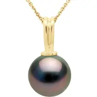 ATELIERS SAINT GERMAIN Perlenanhänger aus Gelbgold und echter Tahiti-Zuchtperle, rund 10–11 mm