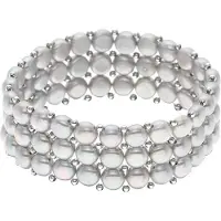 ATELIERS SAINT GERMAIN Armband 3 Reihen aus echten Süßwasserperlen - 4 mm