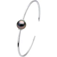 ATELIERS SAINT GERMAIN Armreif - Silber 925 - Echte Tahiti-Zuchtperlen rund 9-10 mm