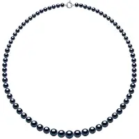 ATELIERS SAINT GERMAIN Halskettenreihe Prinzessin fallend – Echte Süßwasser-Zuchtperlen rund von 12 bis 6 mm