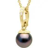 ATELIERS SAINT GERMAIN Perlenanhänger zum Öffnen aus Gelbgold und echter Tahiti-Zuchtperle, rund, 10–11 mm