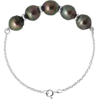 ATELIERS SAINT GERMAIN Armband mit 5 echten Tahiti-Zuchtperlen im Kreis von 8–9 mm