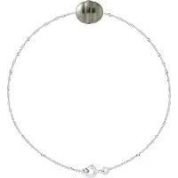 ATELIERS SAINT GERMAIN Armband echte Tahiti-Zuchtperle, eingekreist, 9-10 mm
